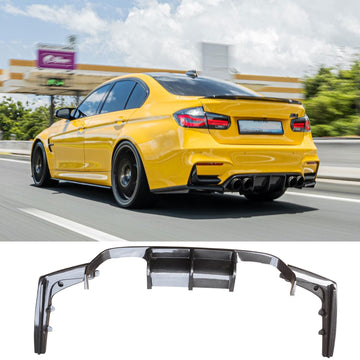 For 2015-2020 BMW F80 M3 F82 M4 F83 3PCs Rear Diffuser V Style Rear Bumper Lip Carbon Fibre Look